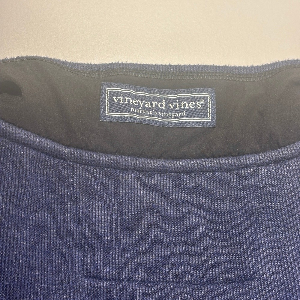 Vineyard Vines Pullover XL Mens Blue‎ 1/4 Zip Fleece Long Sleeve Preppy Casual - Picture 10 of 11